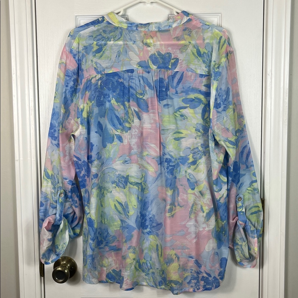 Ruby Rd. Multi Pastel Colors Button Down Blouse X… - image 6